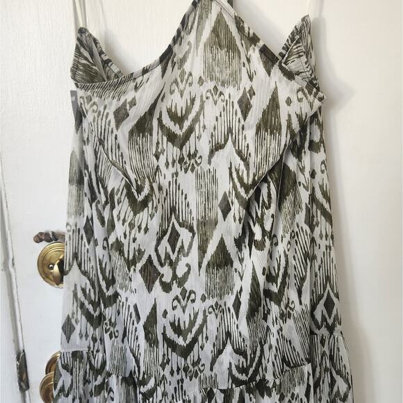 NWT Misa Los Angeles Andromeda Green white Halter Tiered Maxi Dress medium - Picture 5 of 12